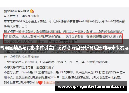 魏震因禁赛与罚款事件引发广泛讨论 深度分析背后影响与未来发展